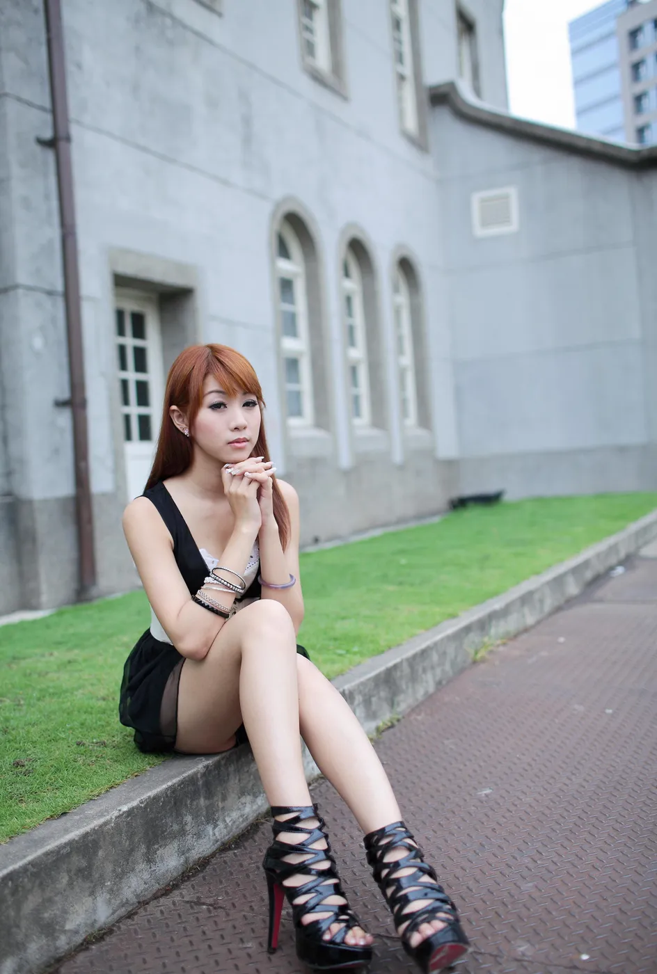 [Mzsock] NO.213 Xiaowen denim shorts, high heels and beautiful legs street photography#[29P]-26