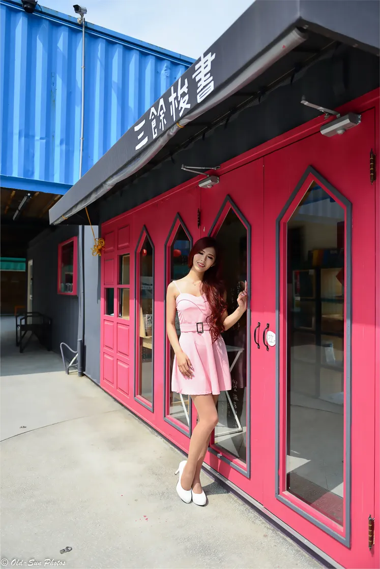 [Mzsock] NO.155 Gao Xuan pink dress, short skirt, stockings, high heels and beautiful legs street photography#[82P]-43